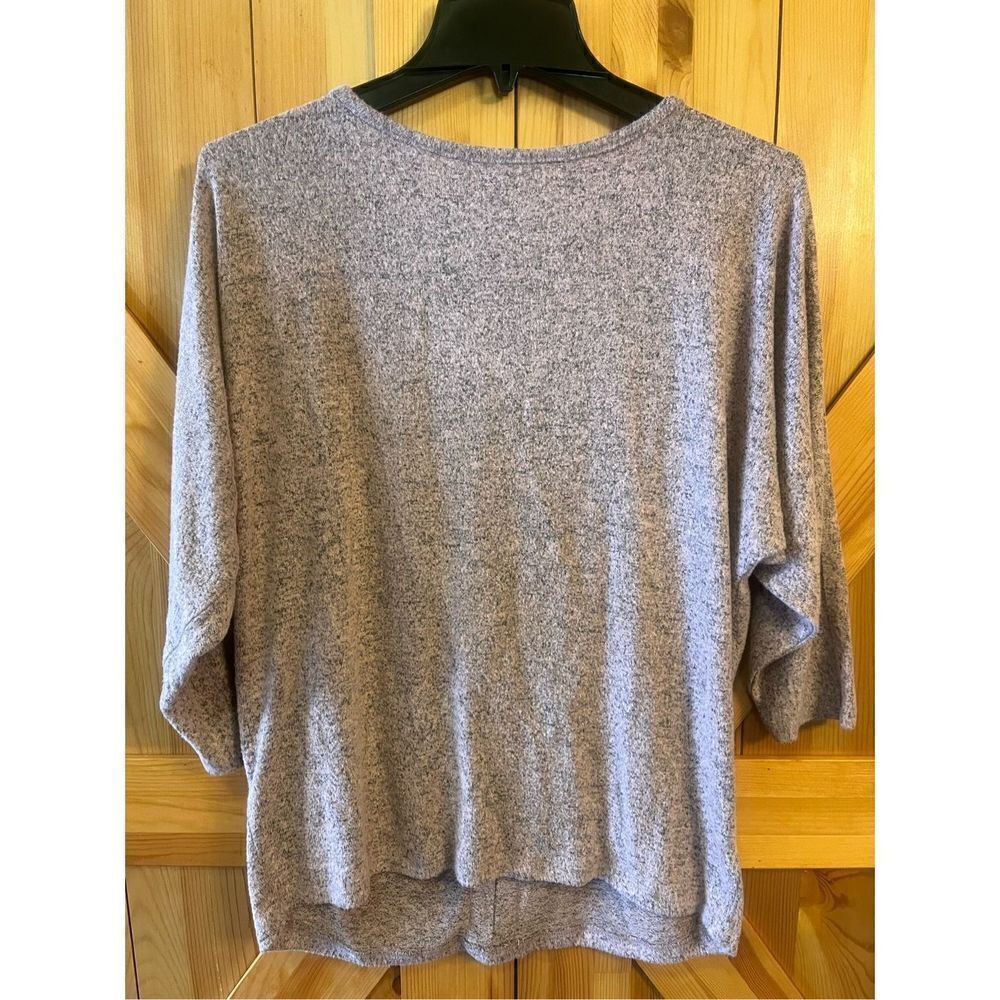 Retrology Pink/Gray 3/4 Sleeve Top Womens small (1147)